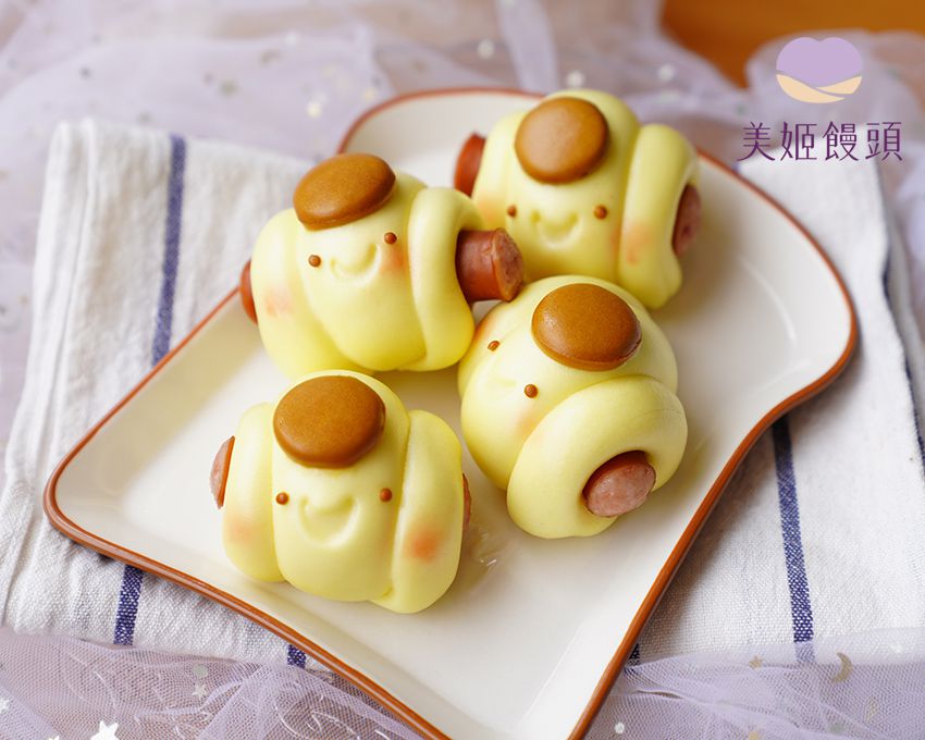 美姬饅頭 - 小布丁鮮奶熱狗捲 (6入)-50g