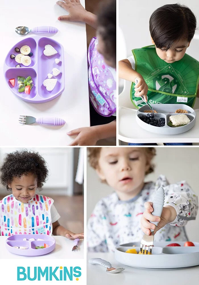 美國 Bumkins - 不鏽鋼湯叉組-灰色