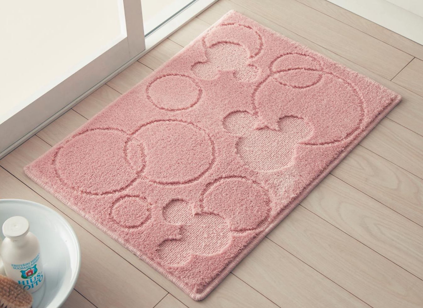 日本千趣會 - mini labo 去泥污腳踏墊-法蘭西花朵-藍綠