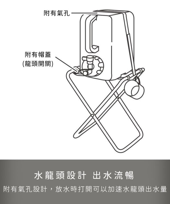 日本CAPTAIN STAG - 日本製橄欖綠便攜水箱/水壺20L