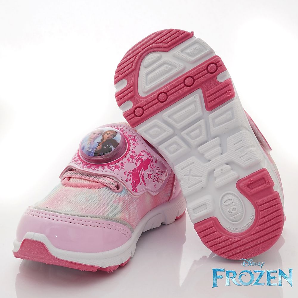 台灣製冰雪奇緣電燈運動款(中小童段)-運動鞋-亮粉