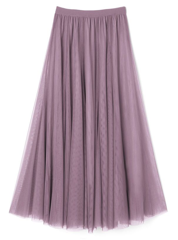 日本 GRL - 飄逸顯瘦雙層傘紗裙-天使白 (M)