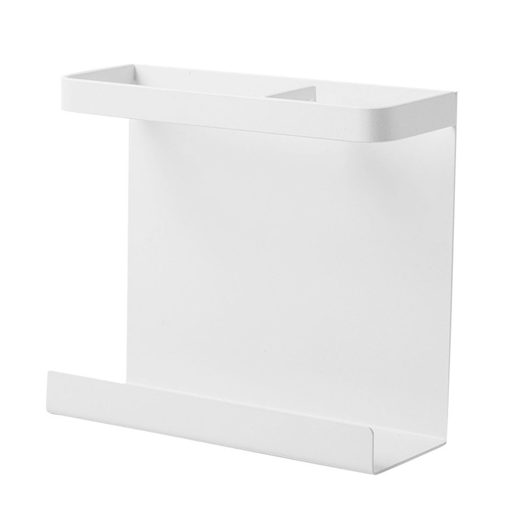 磁吸式冰箱側壁單層收納置物架-白色