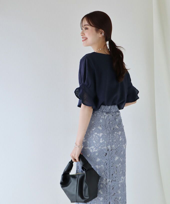 日本 BLUE EAST - 棉麻透氣涼爽短袖上衣-米杏