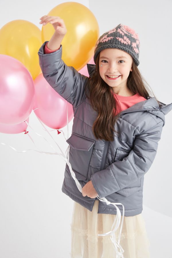 麗嬰房 Little moni - 3M科技羽絨保暖長外套-灰色