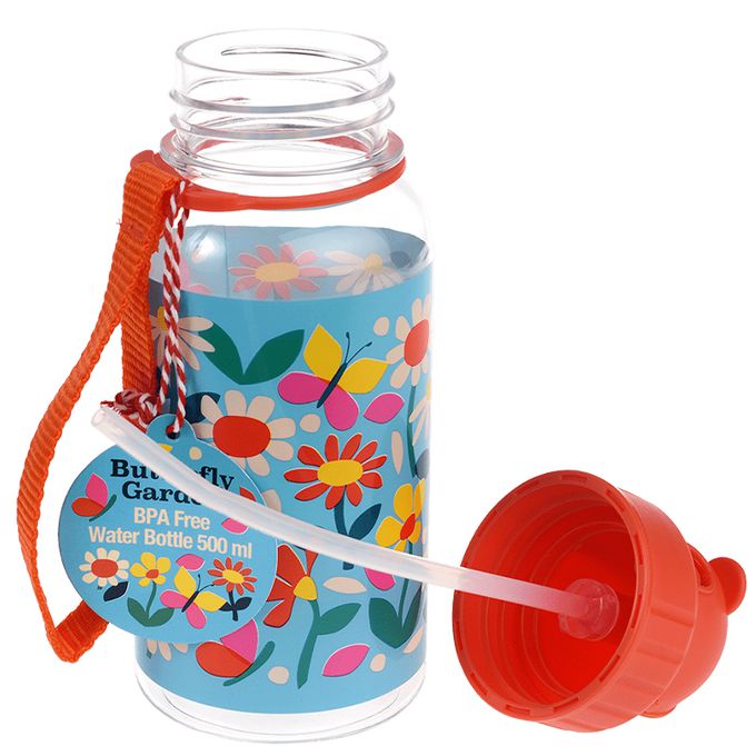 英國 Rex London - 兒童Tritan™吸管水瓶-蝴蝶花園(500ML)