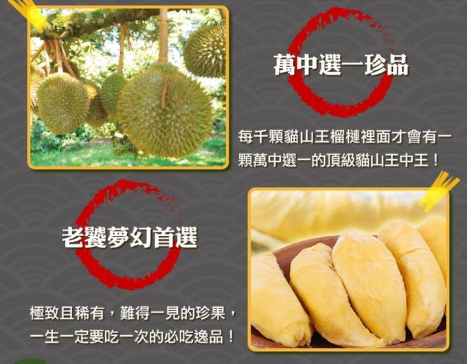 愛品鮮 - D197貓山王中王榴槤1盒(400g/盒)