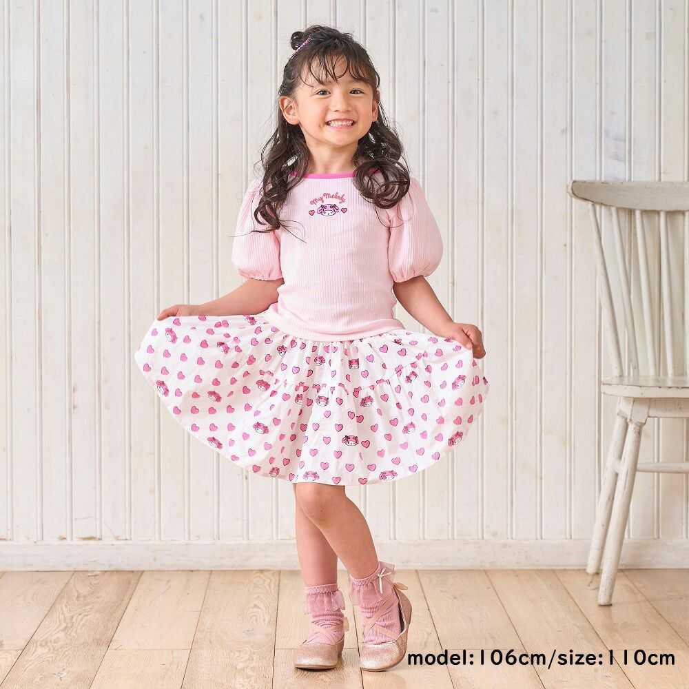 日本 ma lalumiere store - 三麗鷗聯名 背交叉澎澎短袖上衣-酷洛米-紫