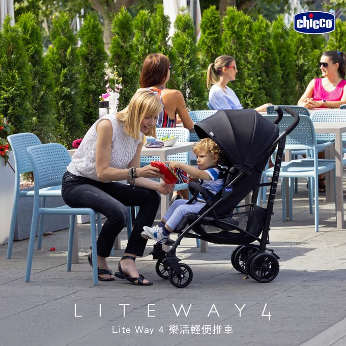 義大利 chicco - Lite Way 4樂活輕便推車-幕府黑