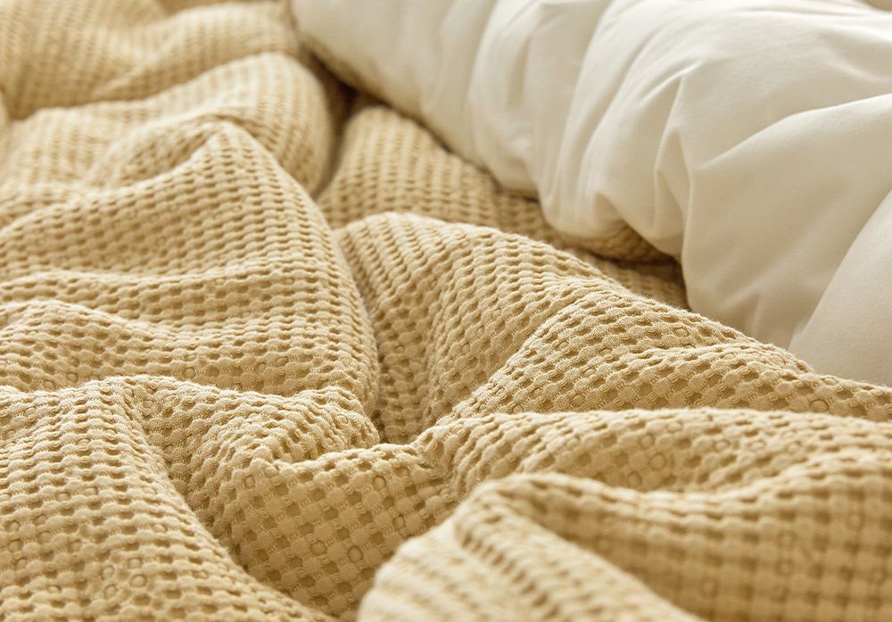 韓國 Maatila - 可水洗天絲莫代爾鬆餅棉被-花生