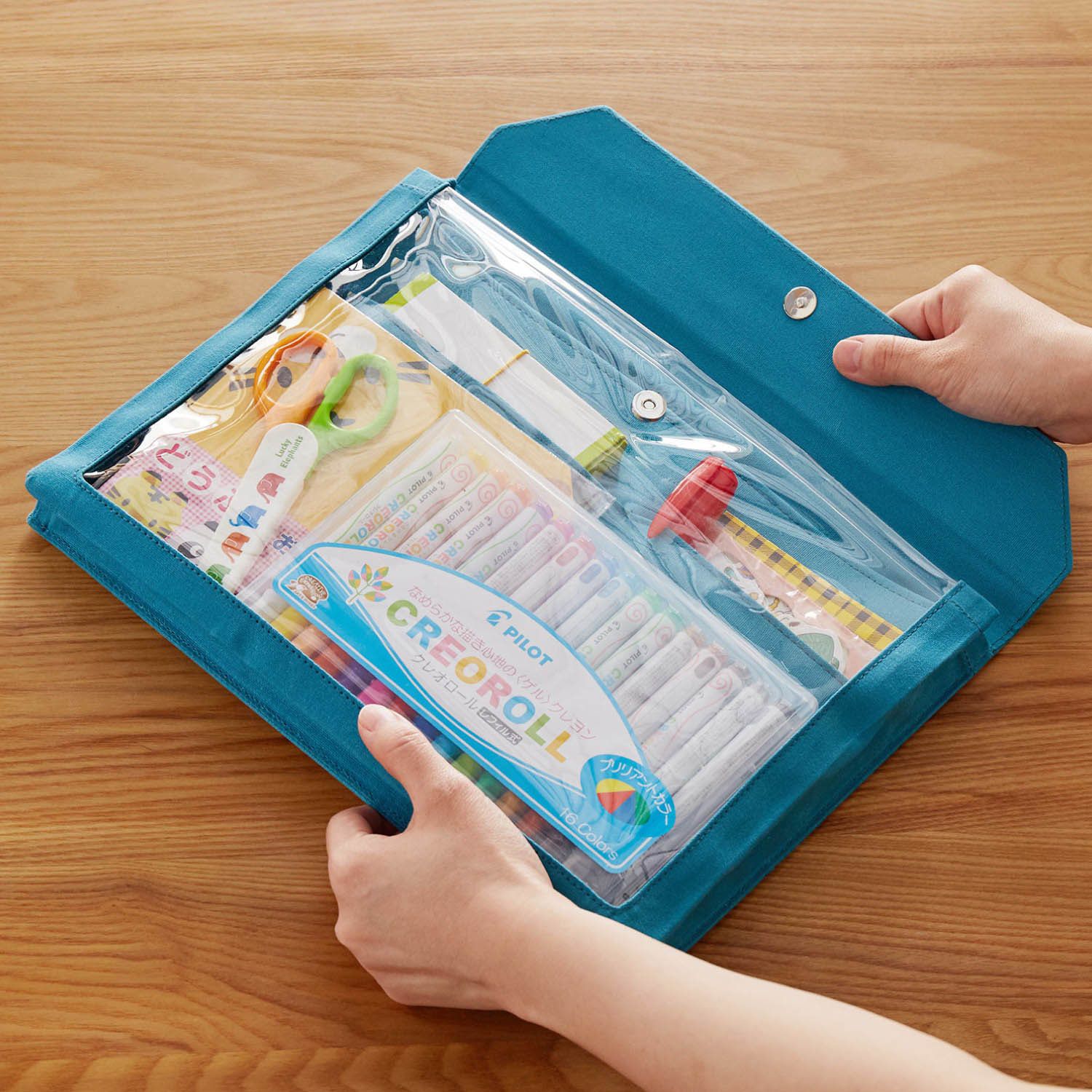 日本千趣會 - 文件美術用品質感帆布收納包-海軍藍 (A5)