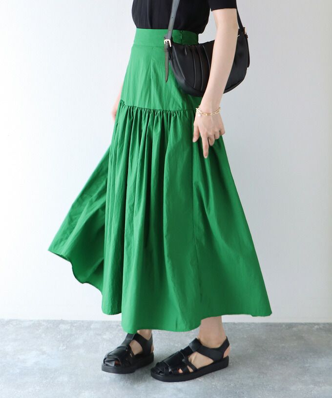 日本 BLUE EAST - 百搭顯瘦長裙-米杏