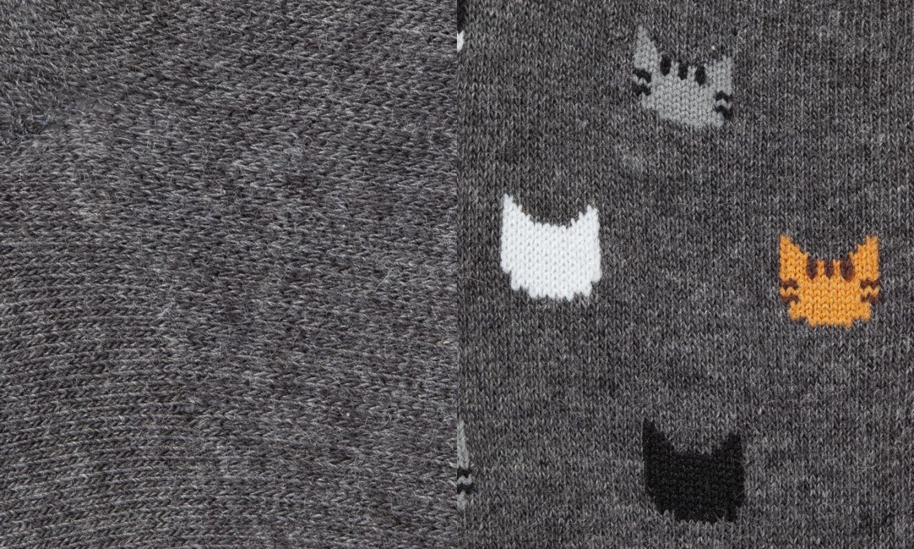 日本 okamoto - 超強專利防滑ㄈ型隱形襪-針織 超深履款-點點灰 (23-25cm)