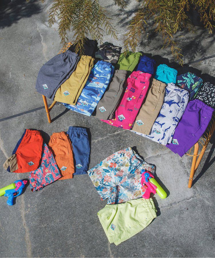 日本 BREEZE - 水陸二用百搭logo裝飾短褲-寶石綠