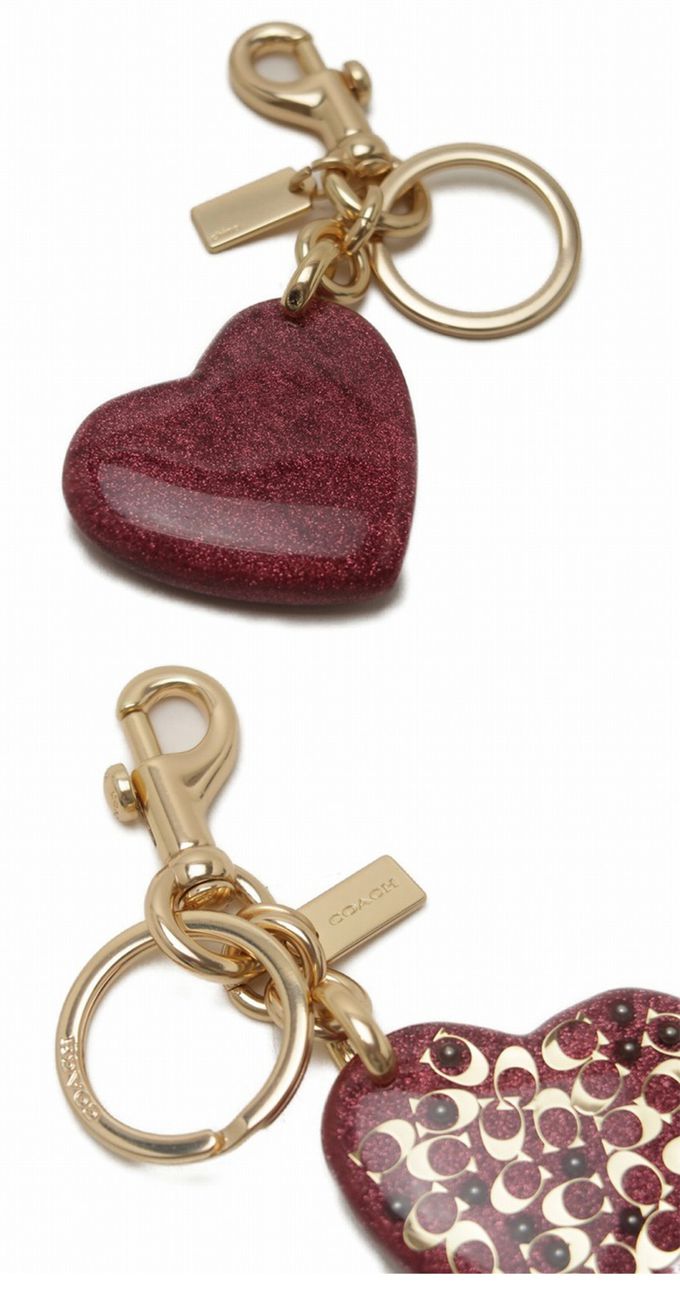 COACH - 愛心造型鑰匙圈 (紅)