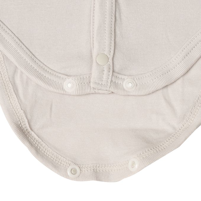 akachan honpo - 長袖前開式速乾包屁衣-2件組 星星-灰色