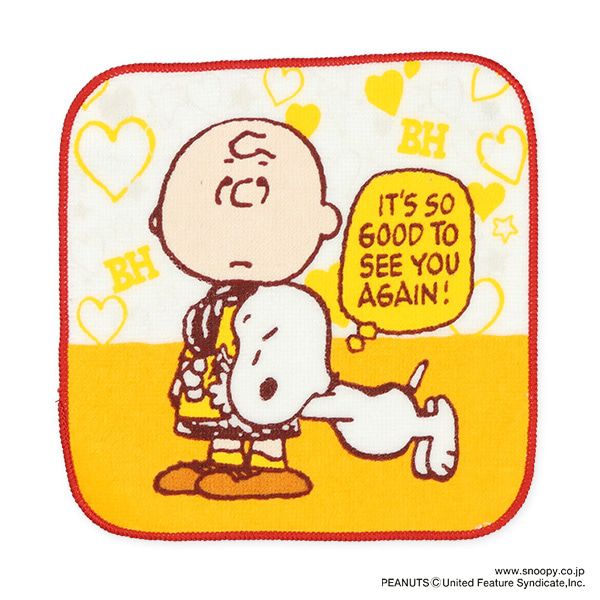 日本西松屋 - 純棉上學擦手巾/手帕(3入組)-史努比-彩虹/露營/擁抱 (16×16cm)