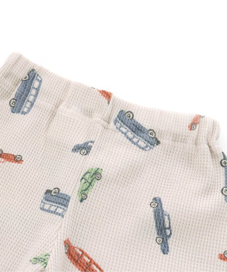 日本 apres les cours - 舒適華夫格短袖成套家居服-車車-灰藍