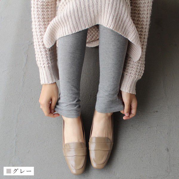 日本女裝代購 - 日本製 嫘縈混彈性保暖褲襪-淺灰 (M-L)