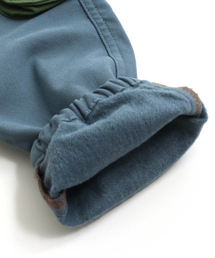 日本 BREEZE - 裏起毛工裝休閒長褲-丹寧藍