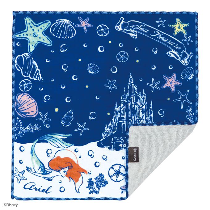 日本 Prairie Dog - 【ima+】日本製今治純棉手帕-小美人魚-深藍海洋 (24x24cm)