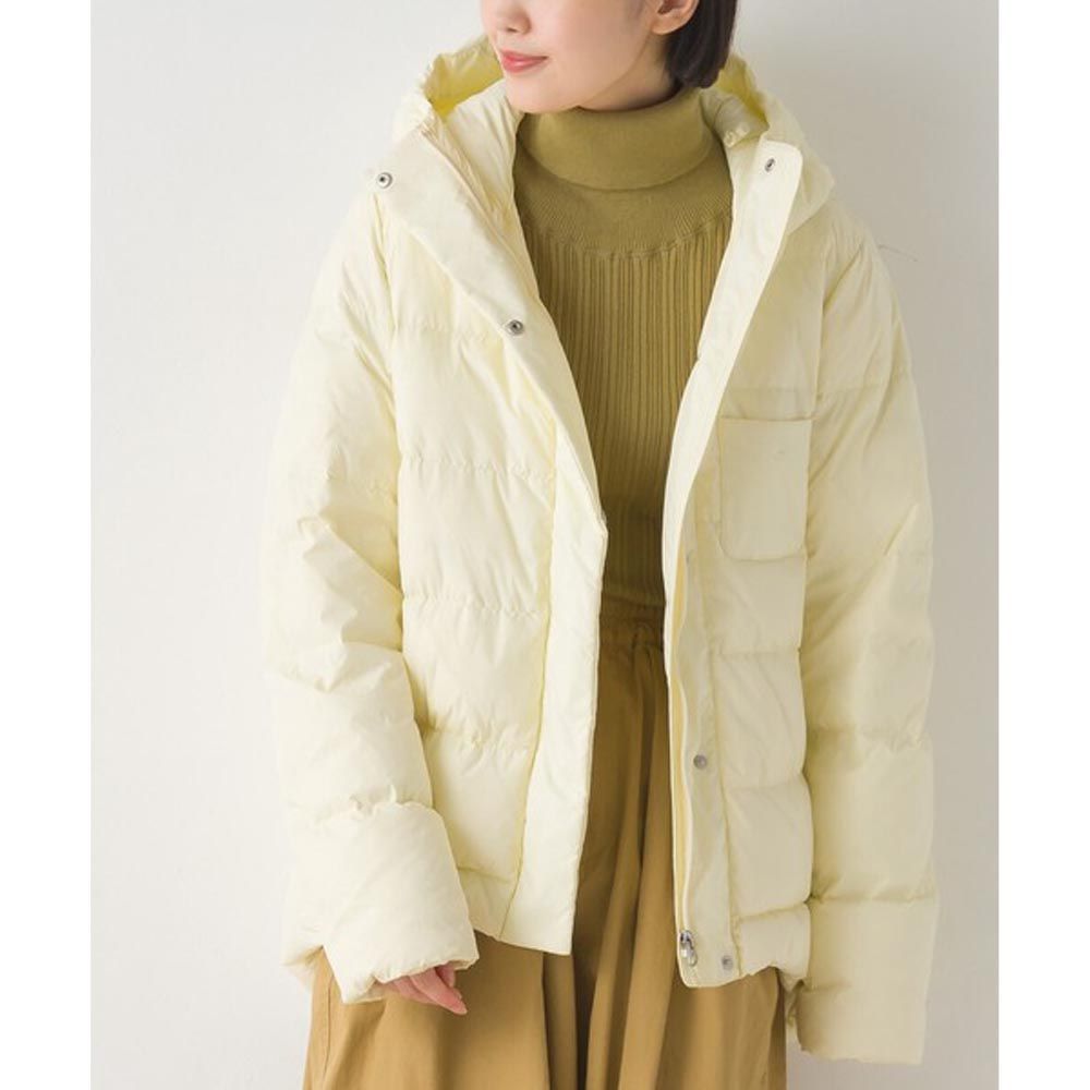 日本 OMNES - [好評新色]90%羽絨 保暖質感羽絨外套-象牙白