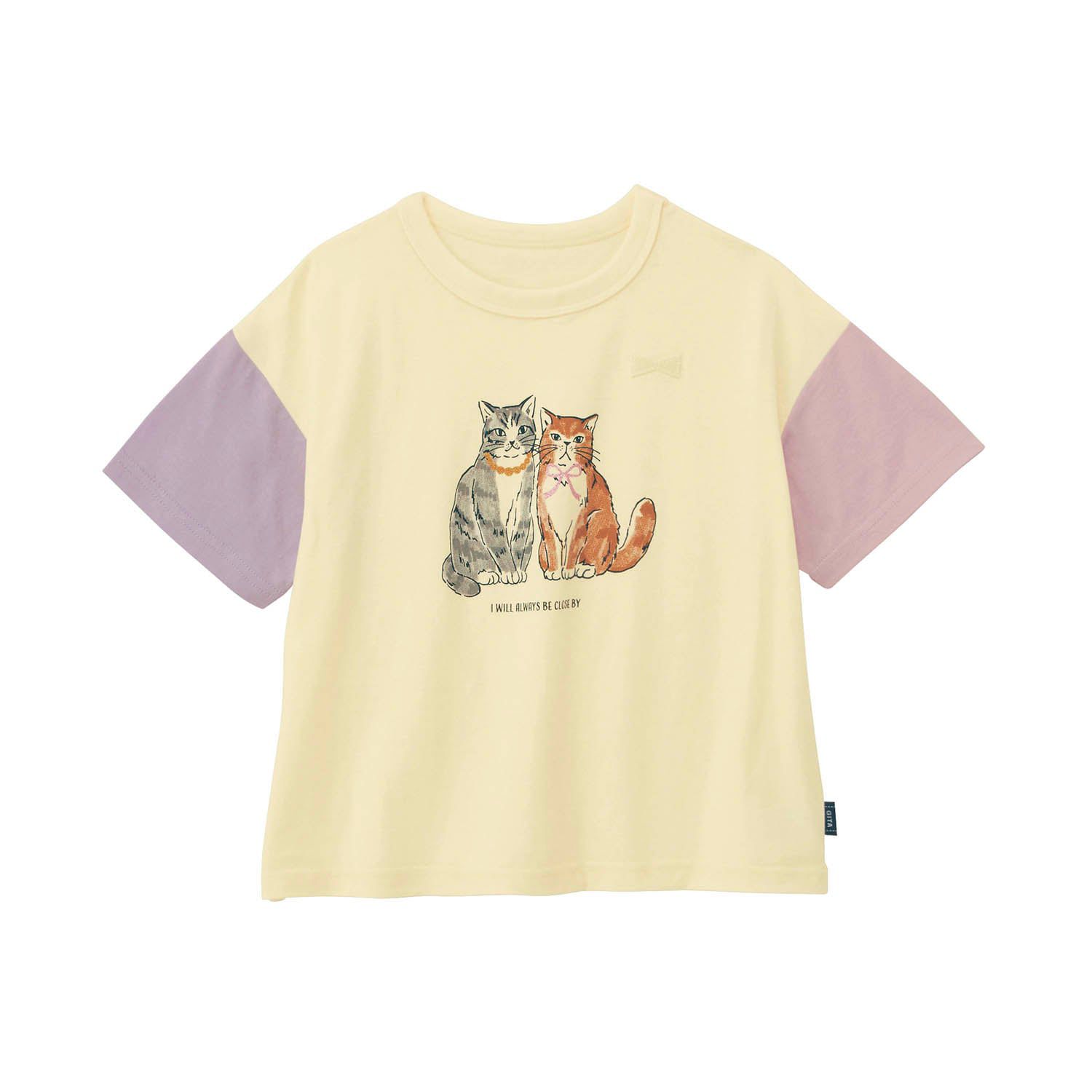 日本千趣會 - GITA純棉印花撞色短袖上衣-星星-藍紫白