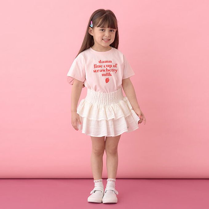 日本 Lycee mine - 100%棉 柔軟印花T恤-淺綠