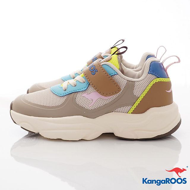 KangaROOS - 美國袋鼠 -兒童輕量老爹鞋款童鞋(中大童段)-運動鞋-卡其