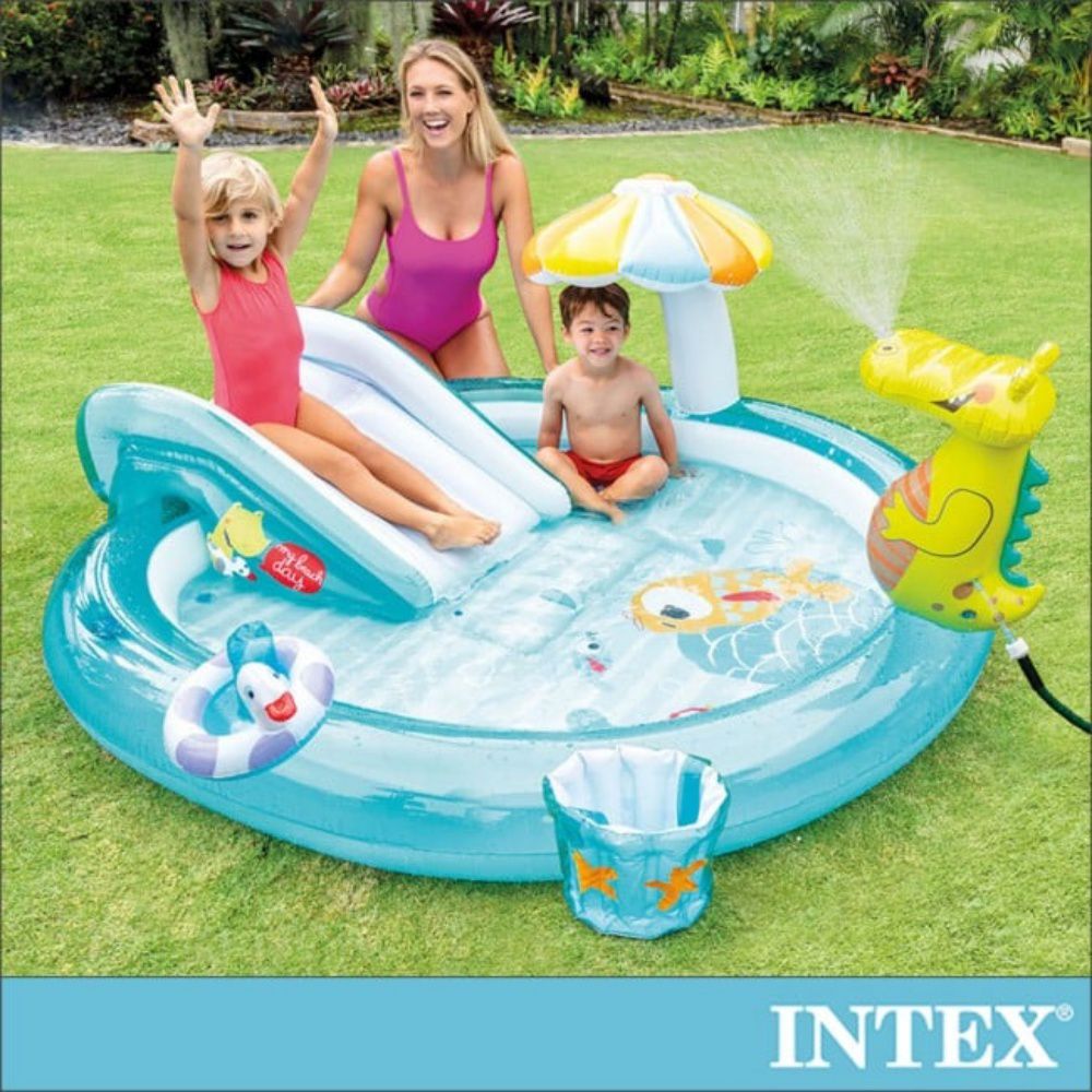 INTEX - 鱷魚沙灘戲水池201x170x25cm(160L) 適用2歲+(57165)