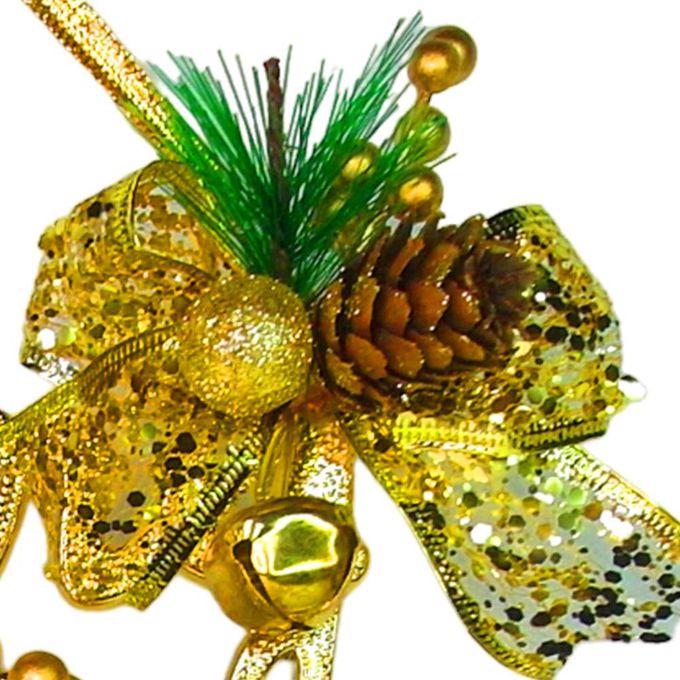 MODACore 摩達客 - 摩達客台製精緻12吋聖誕快樂英文字牌雙鐘吊飾-燦金系（歐美外銷人氣品）