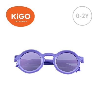 美國 KiGO - Little Monster+ 抗UV高彈力偏光兒童太陽眼鏡-夢幻紫-0-2Y