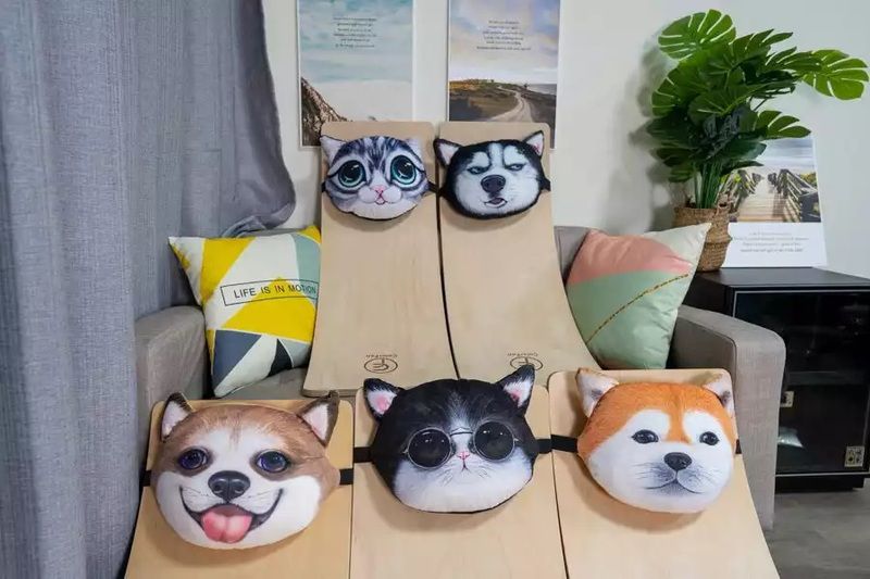 ColorFan - 多用途彎板枕-哈士奇