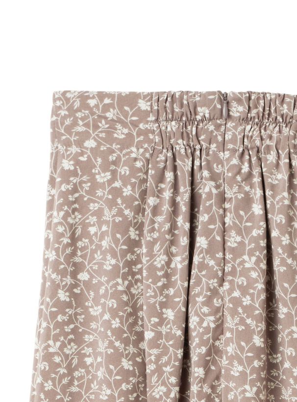 日本 GRL - 氣質小碎花雪紡魚尾裙-米杏