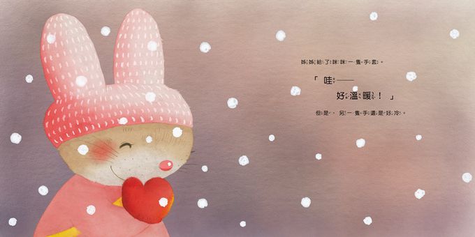 溫暖的紅色手套