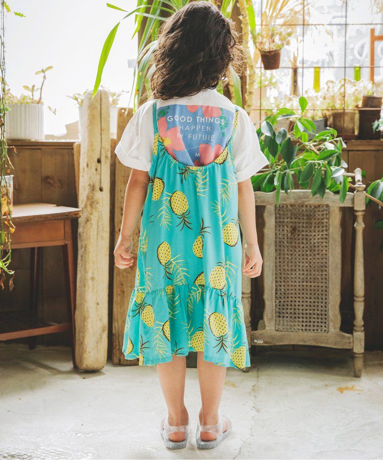 日本 BREEZE - Aloha夏日風格吊帶裙-大白花-海軍藍