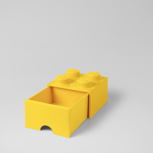 樂高 LEGO® 四凸抽屜收納箱(多色可選) (黃色)