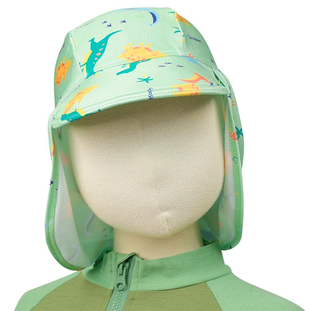 akachan honpo - 泳帽-恐龍-綠色 (頭圍46~50cm)