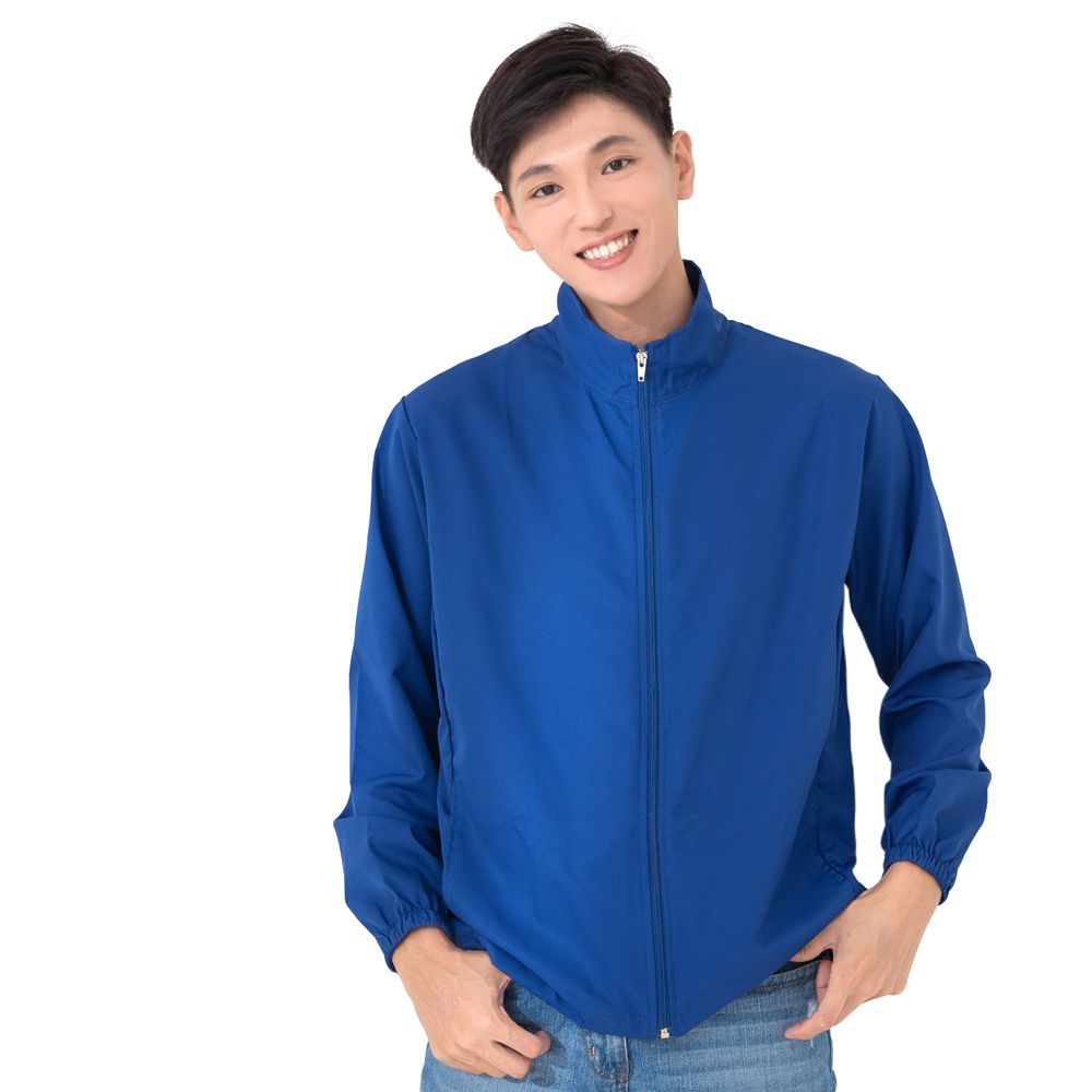 GIAT - UPF50+防潑水抗UV防風立領外套(男女適穿)-水手藍
