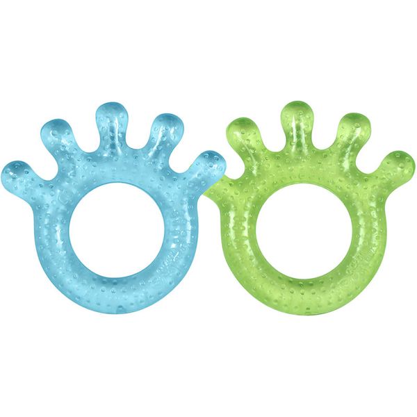 美國 green sprouts - 小綠芽冰鎮冷凍型按摩/舒緩疼痛固齒器-2入組-藍綠組