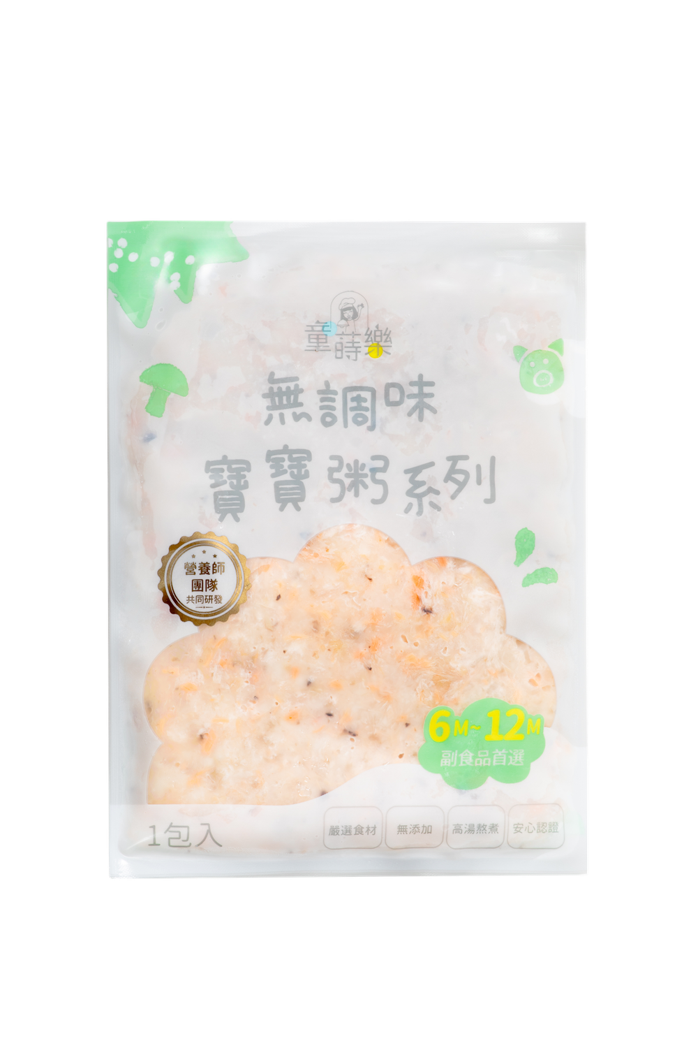 嬰幼兒副食品（無調味寶寶粥）｜鮭魚百菇牛奶粥（單包裝）-150g/包
