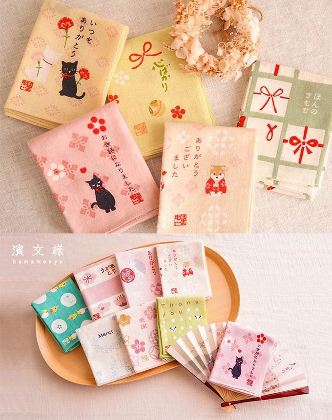 日本濱文樣 hamamo - 【日本濱文樣hamamo】日本製純棉長方形手帕/毛巾2入組-栗子柴柴款