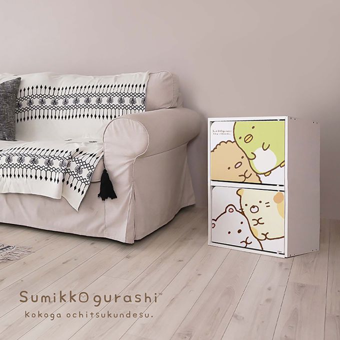 收納王妃 - 角落小夥伴 角落生物 大臉雙層收納櫃 二層二門櫃雙層櫃 收納櫃 木櫃