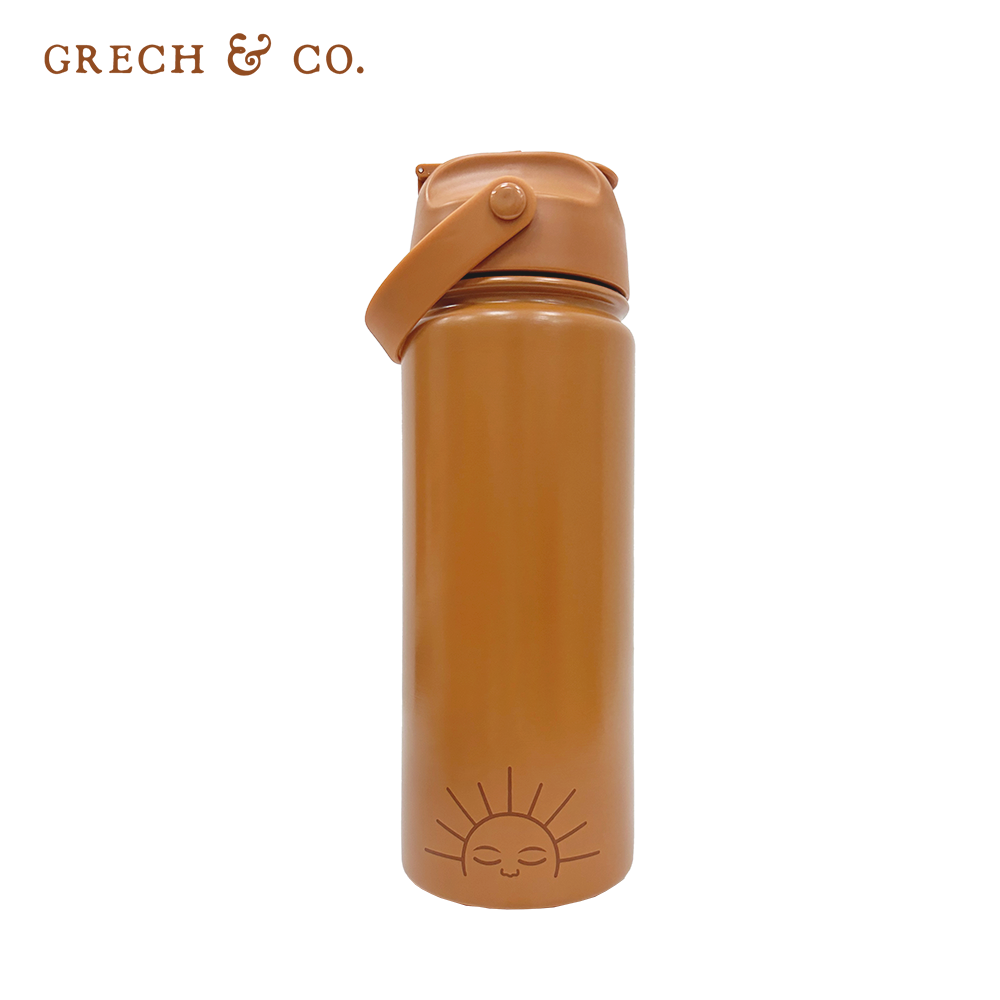 丹麥Grech&Co. - 不鏽鋼吸管水壺-想念橙 (540ml)