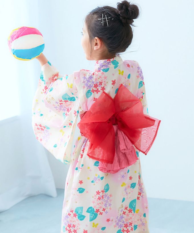 日本 devirock - 夢幻印花輕鬆套頭式純棉浴衣(2件組)-檸檬-黃