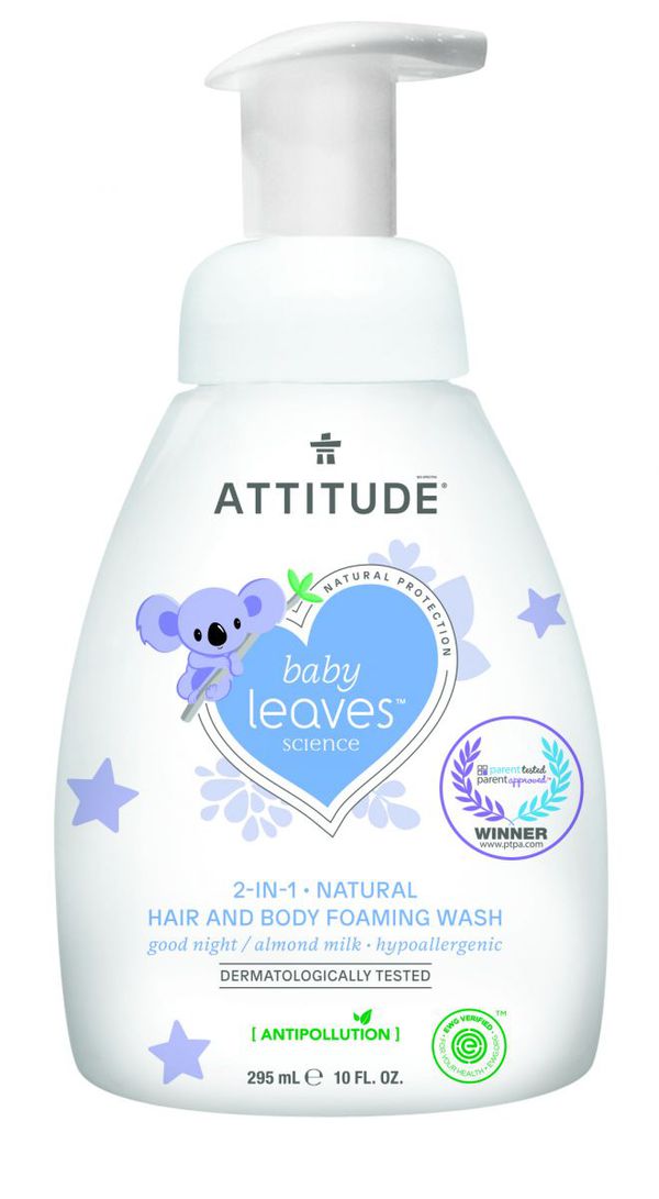 加拿大 ATTITUDE 艾特優 - 嬰幼兒2合1泡沫洗髮沐浴露-杏仁奶-295ml