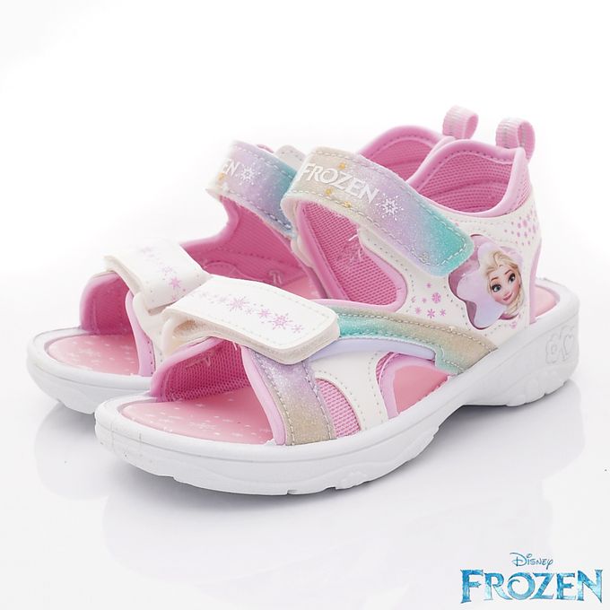冰雪奇緣 - 冰雪奇緣電燈涼鞋-FNKT37129白(中小童)-涼鞋-白
