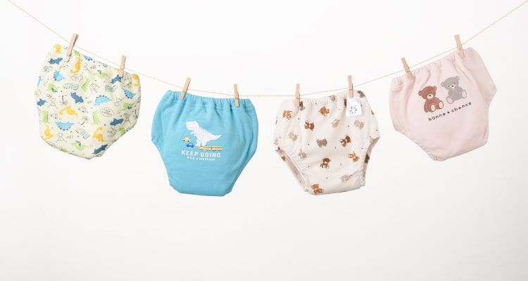 日本西松屋 - 三層學習褲3件組-分離式-新幹線車車