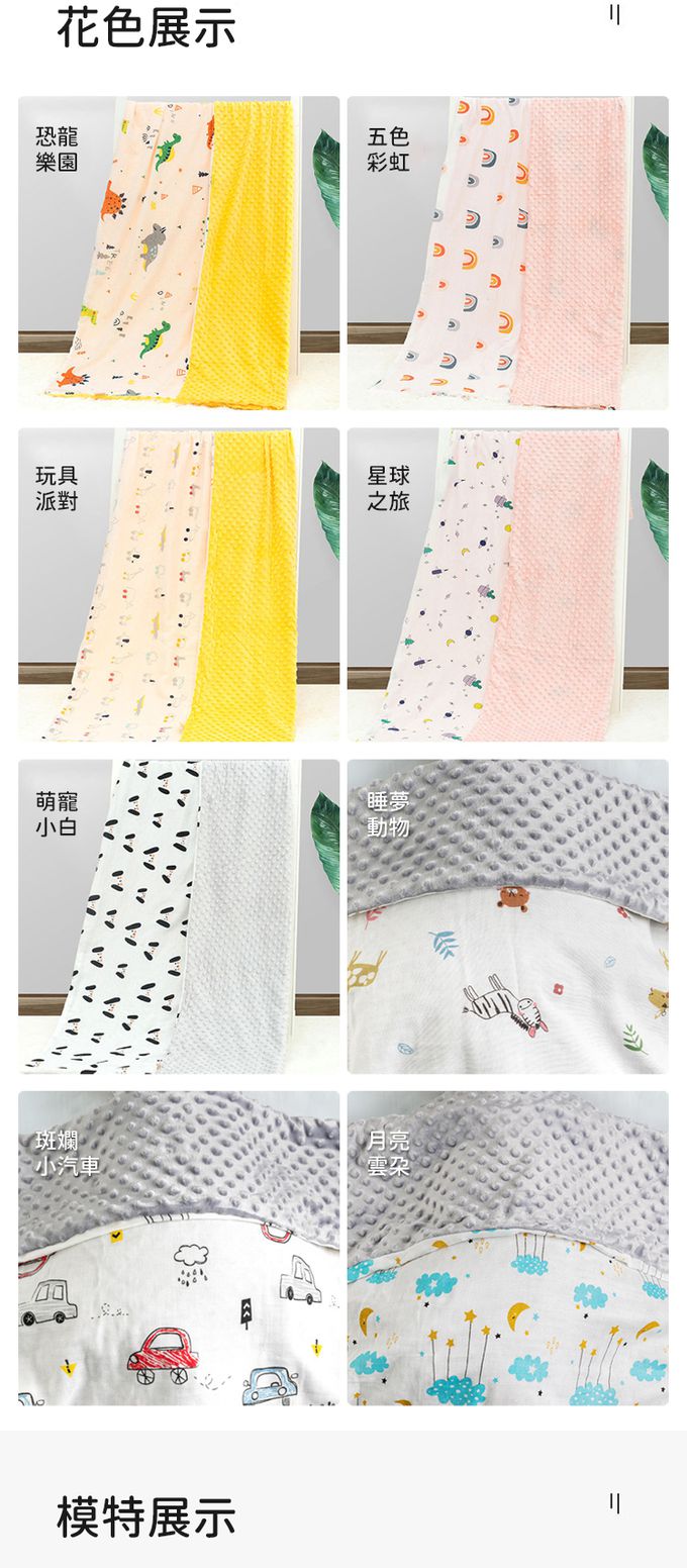 Muslin Tree - 嬰兒泡泡蓋毯 紗布毯 全棉抱被-恐龍樂園-70*120cm