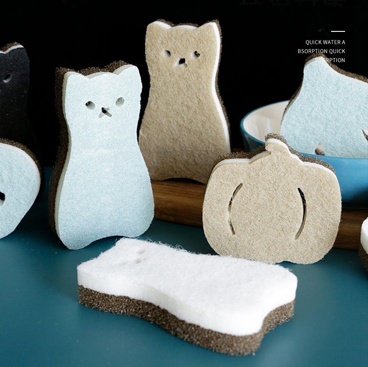 北歐風造型海綿清潔刷-蔬果4件組